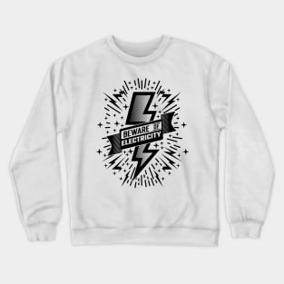 Beware Of Electricity Retro Vintage v2 Crewneck Sweatshirt